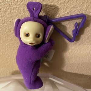 Teletubbies 2000 Vintage Tinky Winky Plush Purple Clip On